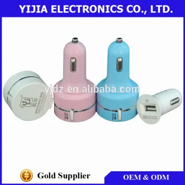 2015 New Product Retractable mini USB Cable Car Charger for Phone