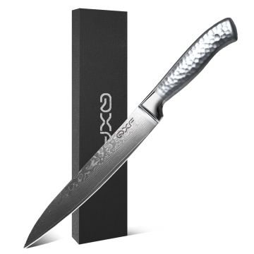 67-Layer Damascus Carving Knife with Hollow Handle