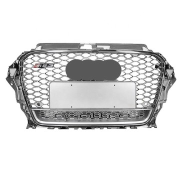 Silver Honeycomb Audi RS3 Radiateur Grill pour le lifting Audi A3 8V 2014-2016