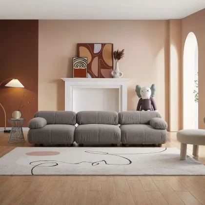 Nordic Teddy Fabric Modular Sofa by Mario Bellini