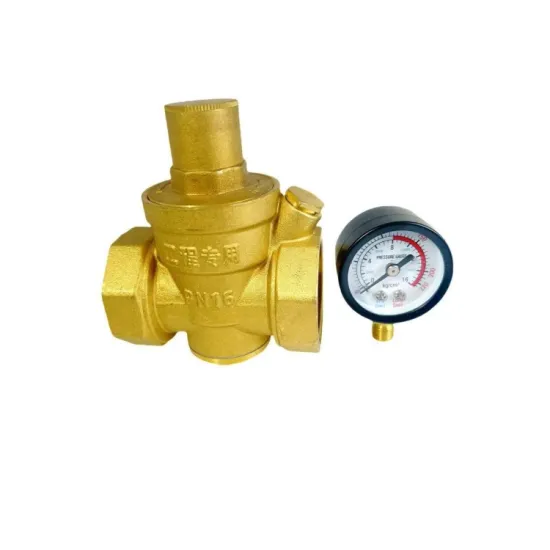 Brass Thread Pressure Reducing Valve with Pressure Gauge