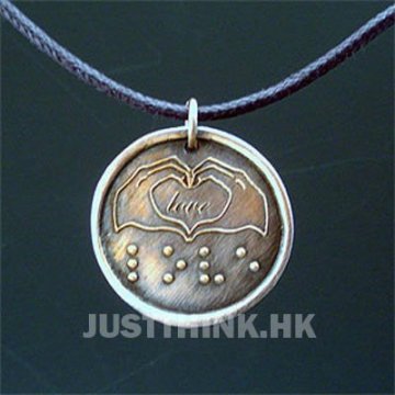 Customized Alloy Braille Necklace Jewelry FZ-BNL1123