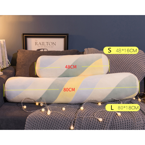 Rainbow Color Contrast Color Leg Pillow Bedside Rainbow Cushion Sofa Cylindrical Lumbar Pillow Manufactory