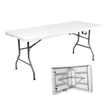 Portable 6Ft Rectangular Plastic HDPE Outdoor Folding Table and Chair Set