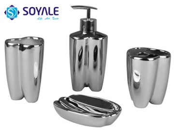 2015 Silver Color Fashion New Ceramic Bathroom Accessories Set