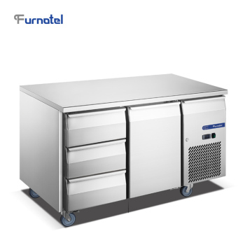 Luxury Commercial 1-Door 3-Drawer Under Counter Refrigerator Price