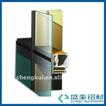 Perfil de aluminio Facade Aluminum Curtain Wall Aluminum extrusions Glass Curtain Wall Profiles