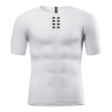 WOSAWE Men's Cycling Base Layer Jersey - Breathable Mesh Running Underwear for Sweat Wicking