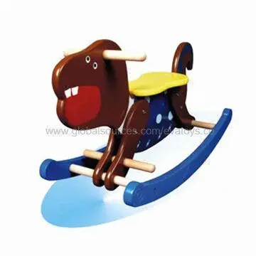 Lovely Wooden Rocking Goods, Made of Solid Wood, Shaped in Various Animal Designs, EN 71 Test