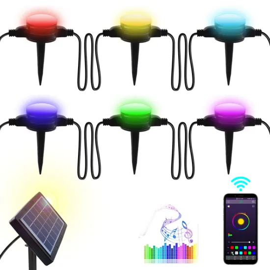 Easy Installation Smart App Control RGBW Outdoor Solar String Lights