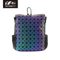 Mochila luminosa geométrica impermeable plegable de viaje