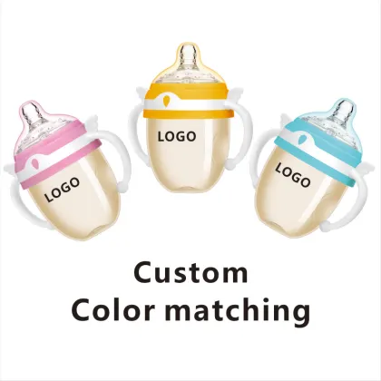 Baby bottle custom logo Big neck feeding bottle