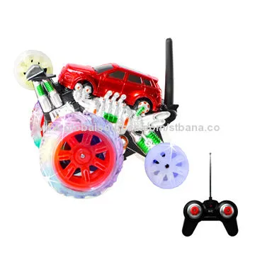 Radio Control Stunt Car, Made of Plastic with Batteries Included