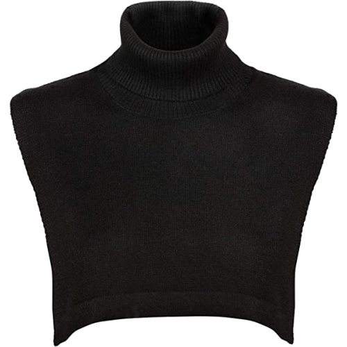 Winter Rib-Knit Turtleneck Fake Collar