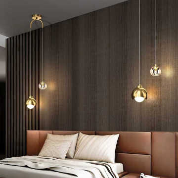 Crystal Pendant Light for Modern Simple Living Room and Luxury Master Bedroom