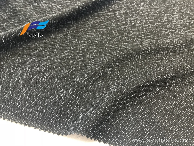 Jacquard Dots Polyester Linings Adhesive Black Abaya Fabric