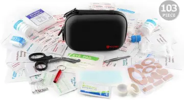 Water-Resistant Compact Hard Shell First Aid Kit
