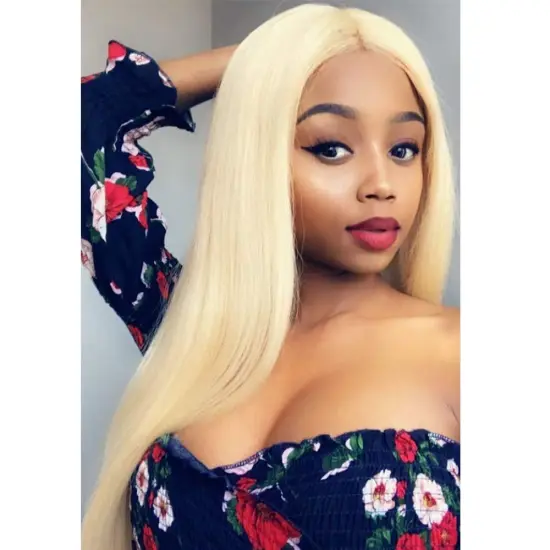 30'' Long Straight  Ombre Natural Hair Wigs Middle Part Heat Resistant Synthetic Wigs for Afro Women Daily Cosplay Fashion Wigs