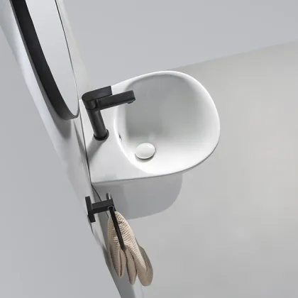 Wall Hung Ceramic Bathroom Sink Sanitary Ware