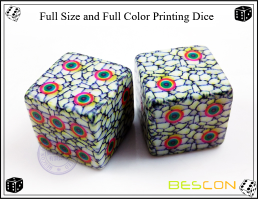 Full Size and Full Color Printing Dice