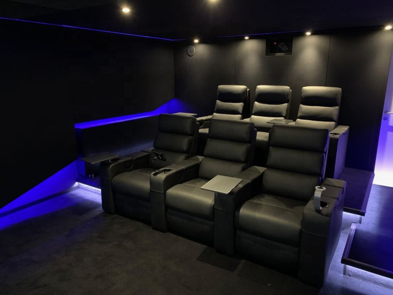 I Shaped Leather Cinema Reclinable Sofa