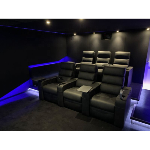 I Shaped Leather Cinema Reclinable Sofa