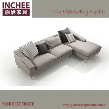 INCHEE 8006,living room sofa, stainless steel sofa leg,feather seat cushion