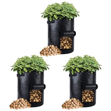 Customizable 10-Gallon Fabric Planters: Portable Grow Bags for Gardens, Ideal for Vegetables and Flowers Including Tomato Planters