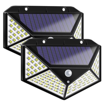 Lampu dinding sensor gerakan pir bertenaga surya untuk taman dan gerbang rumah
