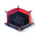Bescon Hexagon Folding PU Leather and Velvet Dice Tray, Portable Dice Holder, Customized Engraving Available