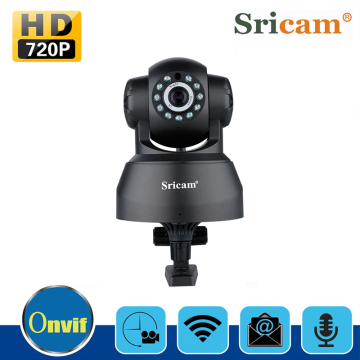 Sricam Top Sell HD720P Onvif 128GB plug and play infrared surveillance P2P PTZ Indoor IP Camera