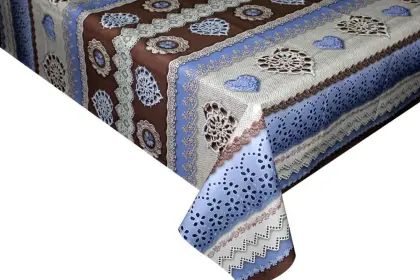 M&co Elegant Tablecloth with Non woven backing