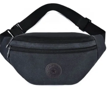 Wholesale Custom Logo Sport Fanny Pack Canvas Waist Bag for Men
