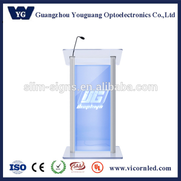 Fashion Acrylic lecture podium& podium/lecture with LED light box