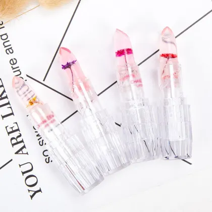 High Quality Vegan Formula Fruit Flavor Color Change Flower Lip Balm