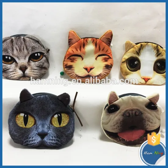 cute animal plush lucky cat bag