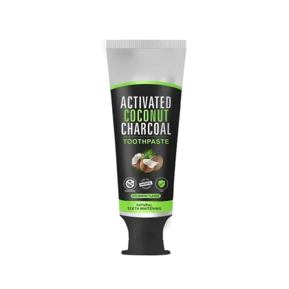 Private Label Fresh Mint Flavor Organic Coconut Charcoal Whitening Toothpaste
