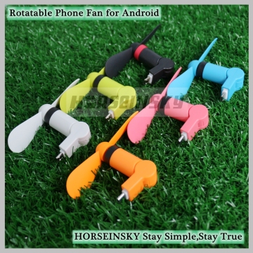 Portable Mini Micro USB Mobile Phone Fan Rotatable Mini USB Fan for Android Cell Phone