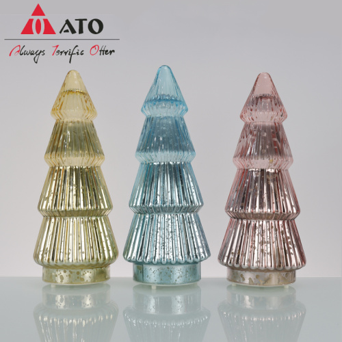 Gold Indoor Table Home Glass Christmas Tree Decoration