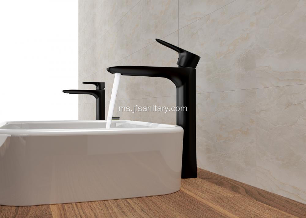 Matte Black Tall Basin Faucets untuk basuh basuh