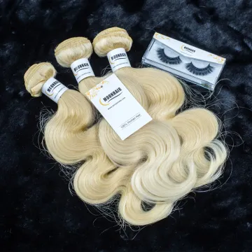 613 Blonde Human Hair Bundles With Lace Closure,Russian Virgin Blonde Hair Bundle