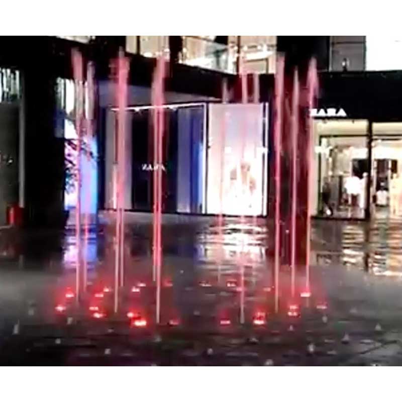 Dynamic Colorful Dry Fountain