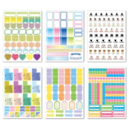 Writable Planner Calendar Stickers for Scrapbook Decoration