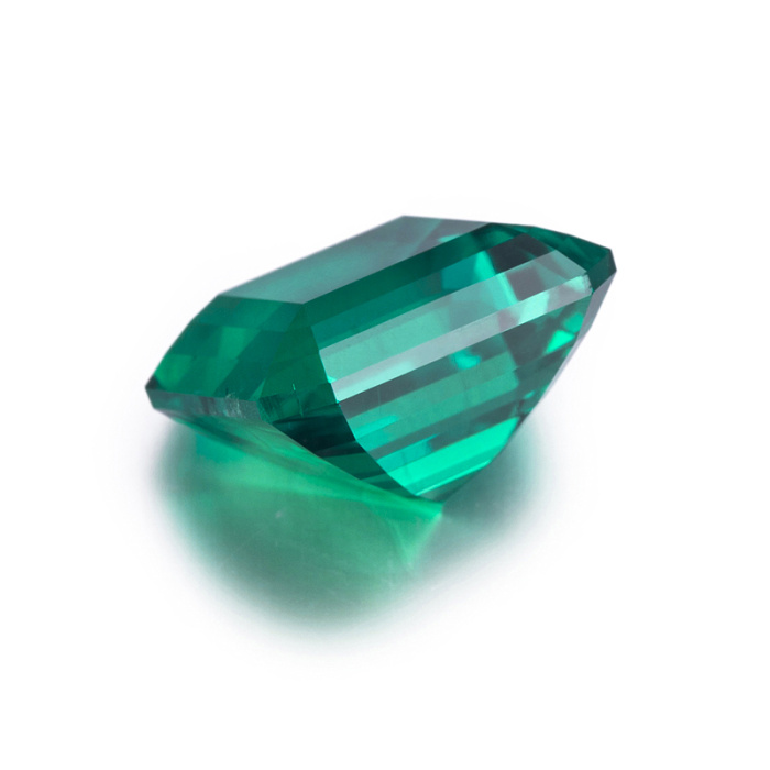 Pasadyang 10x10mm Asscher Lab-Cultivated Emerald