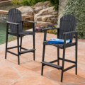 Outdoor Acacia Wood Adirondack Barstools