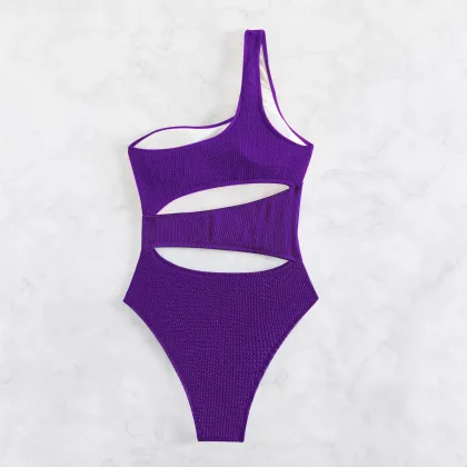 Custom Asymmetric One-Shoulder Conservative Swimwear: Your Ultimate Beach One-Piece Swimsuit Solution