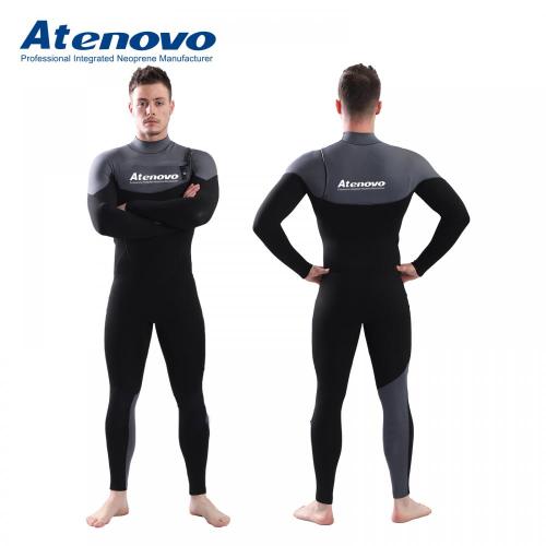 Hight Quality Ultra strech zipper freediving oem blind stitch neoprene men surfing wetsuit