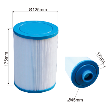 Small paper filter for wall-mount skimmer