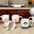 Custom Handle printed design couple ceramic mug