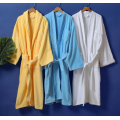 Hotel reines Baumwoll Samt Material Bademantel Kimono Kragen